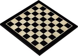 Sunrise Chess & Games Šachmatų lenta Nr. 5 Be koordinačių Inkrustuota hebanuota turnyrinė lenta Elegantiško dizaino dovanų idėja Idealiai tinka vidutinio dydžio figūroms Laukas 50 mm