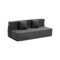 Sulankstoma sofa-lova 3-in-1 su pagalvėmis pilka