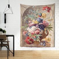 Natiurmortas Gėlės Aliejinė tapyba Gobelenas Pakabinamas ant sienos Retro stiliaus Bohemiškas Hipis Tapiz Menas Namų dekoras 95x70cm