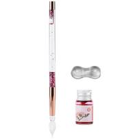 Glass Pen Durable Beautiful Portable Elegant Style Ink Writing Decorative Calligraphy Set for Home SchoolGlass Tip Pink