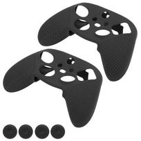 2 vnt. Neslystantis silikoninis žaidimų konsolės apsaugos žaidimų pultelio rankenos laikiklis, skirtas Xbox Series S X(Juoda ) juoda