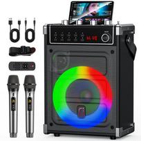 Karaoke mašina, Bluetooth garsiakalbis su žemų/aukštų dažnių/echo reguliavimu ir LED apšvietimu, palaiko USB, SD kortelę, AUX, TWS, FM, REC