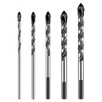 Drill Bit Set for Tile Wood Glass Concrete Brick Plastic Includes Sizes 3-12mm with Carbide Tips for Efficient Drilling