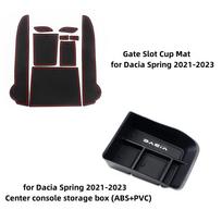 for Dacia Spring 2021-2023 Anti-Slip Gate Slot Mat Interior Accessories Non-Slip Door Groove Pad Center Console Storage Box