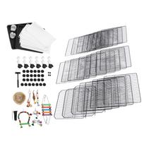 Large Bird Cage Luxury Villa with Tray Robust Iron Spacious Big Parrot Cage for Budgie Parakeet Cockatiel