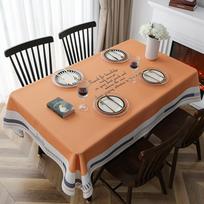 Color Matching Printing Tablecloth Waterproof Long Table Heat-resistant And Oil-proof Rectangular Dining Table Field Camping 40-70cm