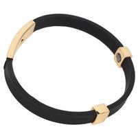 Silicone Bracelet Static Prevention Wrist Straps Band Eliminate Body Static Wristband Gold and Black