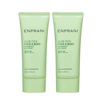 Enprani Aloe Cica Vandeniui atsparus kremas nuo saulės SPF50+ PA++++ 100 ml – 2 vnt. pakuotė | Raminanti plačios spektro UV apsauga