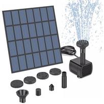 Saulės energija maitinamas vandens fontano siurblys Saulės energija maitinamas fontano vandens siurblys Saulės fontanas sodui, baseinui, tvenkiniui, akvariumo fontanui juoda
