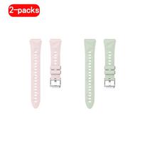 2Packs-18mm Suitable for Huawei Watch GT5/GT5 Pro/GT4 Female Silicone Needle Buckle Smart Watch Strap 18mm