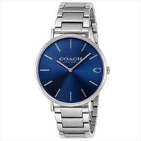 Coach Charles Blue Dial Silver Steel Strap Watch for Men - 14602429 mėlyna