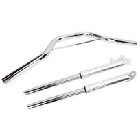 22mm Motorcycle Handlebar with Front Fork Shock Absorber Set Metal Alloy Replacement for Apollo Motocross Mini Dirt Pit