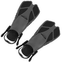 2pcs Adjustable Snorkeling Fins Soft TPR Open Heel Long Diving Flippers for SwimmingMD