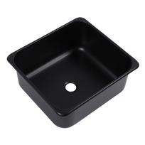 Kemperio virtuvės kriauklė 304 nerūdijančio plieno 13,78x12,6x5,91 colio įleidžiama vieno dubenėlio kriauklė su 40 mm nutekėjimo anga karavanui, laivui