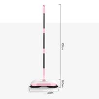 2 in 1 Vacuum Broom High Efficiency Powerful Manual Vacuum Cleaner Hand Push Sweeper Mop Cleaning Machine Pink with rožinė