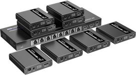 AV Techly HDMI signalo perdavimo stiprintuvas 1x8 4K30Hz iki 40m per Kat6 tinklo kabelį IR PoC | TLY_368505 | 8059018368505