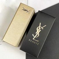 YSL auksinis lūpų dažų dėklas su veidrodėliu moterims, nešiojamas lūpų dažų laikiklis ir organizatorius, skirtas lengvai pasidažyti akimirksniu. auksas