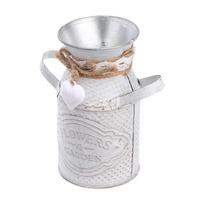 Tin Flower Vase Durable Metal Flower Pitcher French Garden Decorative Flower Bucket Type 1
