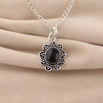 Black Tourmaline Gemstone 925 Sterling Silver Women Jewelry Handmade Pendant 1.37  For Girls CP-40-36