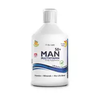Swedish Nutra Man 50+ Multivitaminai vyrams energijai, imuninei sistemai, 500 ml.