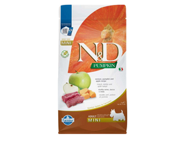 N&D Pumpkin Visavertis pašaras suaugusiems mažų veislių šunims su elniena ir moliūgais 2 kg