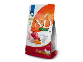 N&D Pumpkin Visavertis pašaras su putpelėmis moliūgais ir granatais skirtas suaugusiems mažų veislių šunims 2 kg
