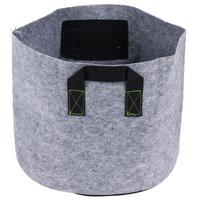 Plant Grow Bag with Handles NonWoven Fabrics Vegetable Flowers Planting Bag Pot GrayBlack(7 Gallon )