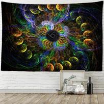 Spalvingas žvaigždėtas dangus Mandala gobelenas Bohemiško stiliaus Psichodelinis raganavimo menas Namų dekoras 95x70cm
