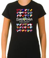 Song Contest Malmö 2024 Eurovision Short Sleeve White-Black Men's / Women's TSB S