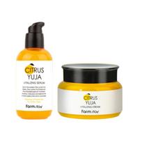 Farmstay Yuzu Brightening Booster Serum & Cream Set – 100ml + 100g Glow Duo