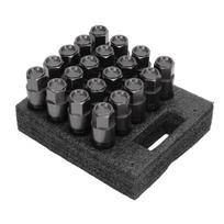 20pcs Wheel Lug Bolt Nuts with Caps M14x1.25 Cone Seat Steel Aluminum Alloy for Car Titanium pilka spalva