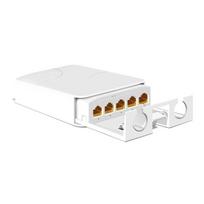 100/1000Mbps POE prailgintuvas, 5 prievadai, kartotuvas, lauko, vandeniui atsparus tinklo jungiklis, IP55, VLAN, 44-57V, skirtas POE kamerai, belaidžiam AP 100Mbps