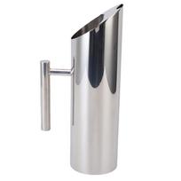 304 nerūdijančio plieno vandens ąsotis 1,5 l Modernus ąsotis su rankena Gėrimų indas šaltai ir karštai arbatai, sultims, kavai sidabras