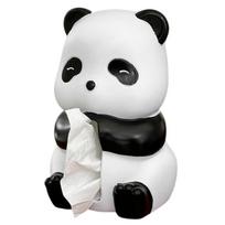 Panda Popierinių Rankšluosčių Dėklas Miela Animacinė Servetėlių Laikymo Dėžutė Daugiafunkcinis Didelės Talpos Simuliacinis Gyvūno Servetėlių Laikiklis