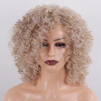 LISI HAIR Afro moterų madingi trumpi garbanoti perukai iš sintetinio pluošto blondinai garbanotas perukas moterims ruda