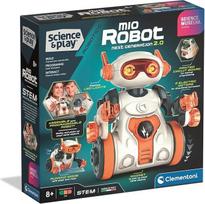"Clementoni" mokslo muziejus "Mio Robot 2.0" - sukonstruokite ir sukoduokite savo interaktyvų robotą su magnetine ranka 8+ metų vaikams