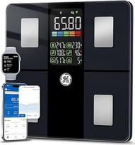 "GE Smart Body Fat Scale", vonios kambarys su KMI, raumenų masė, 14 kūno sudėties rodiklių su dideliu ekranu, tiksli "Bluetooth" programa, 400 svarų talpa