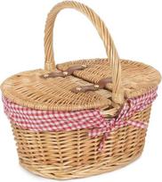 "Red Hamper" vaikiškas ovalus iškylos krepšys su pamušalu ir dangčiu