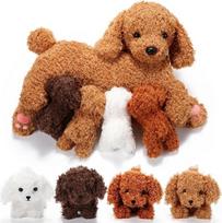 Honoson maitinantis šuo minkštas žaislas su šuniuku rinkinys slaugos mama šunys pliušinis žaislas su 4 kūdikių šuniukai minkštas mielas Cuddly žaislai mergaitėms berniukai vaikai gimtadienio dovanos šalis krepšys