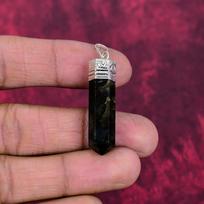 Nuummite Pendant, 925 Sterling Silver Pendant Jewelry. Gift For Women Handmade Pendant Gemstone Jewelry 1.77 Inches