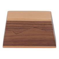 Trapezoidinė sužadėtuvių žiedo dėžutė Super maža Saugus Ekologiškas Riešuto medienos Vestuvinio žiedo dėžutė su magnetiniu užsegimu Vestuvėms