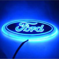 4D Spalvingas Madingas LED Automobilio Galinio Žibinto Logotipo Ženklelis Emblema Ford Mondeo Fox Blue Light