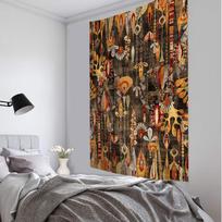 Drugelio gėlių gobelenas, pakabinamas ant sienos Indijos menas paplūdimio rankšluostis Bohemiškas psichodelinis čiužinys miegamojo namų dekoras 95x70CM