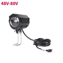 Ebike E-Bike 36V 48V 60V 80V Electric Bicycle Light with Horn Waterproof Scooters Motorcycle Headlight Horn Set Front Headlight
