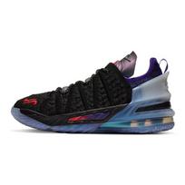 Kylian Mbappé x Nike LeBron 18 GS NRG The Chosen 2 Vaikiški sportbačiai Juodi Įnirtingai violetiniai Metalinio sidabro CT4677-001 40