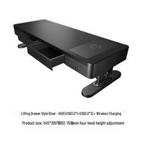 Reguliuojamas monitoriaus stovas su USB 3.0 stebule ir belaidžiu įkrovikliu