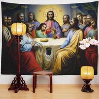 Jėzus Kristus Religija Gobelenas Pakabinamas ant sienos Tikėjimas Mistikas Retro Hipis Tapiz Menas Psichodelinis raganavimas bendrabučio namų dekoras 95x70cm