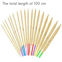 18 Size Circular Knitting Needles 100cm Crochet Hooks Set Tube Bamboo Knitting Needles Craft Circular Sewing Tools beige