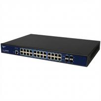 ALLNET Switch full managed 24 Port Gigabit 24x LAN 4x SFP Lüfterlos 48,30cm (19) - Switch - 1Gbps - TCP/IP - VOIP - Ethernet - Power over Ethernet - RJ-45 - Managed - Extern - Rack-Modul (A210804)