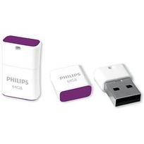 Philips FM64FD85B/00 - 64GB - USB Typ-A - 2.0 - Kappe - Violett - Weiß